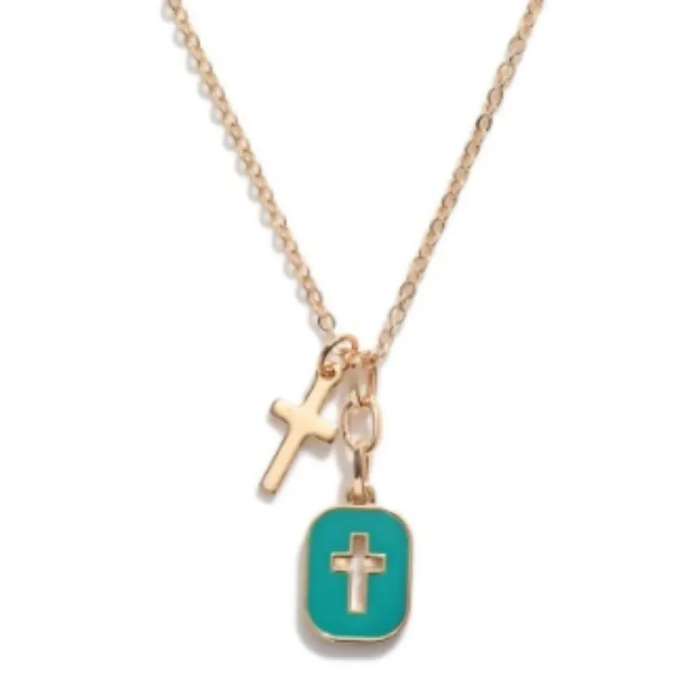 Gold Cross Necklace Fashion Jewelry